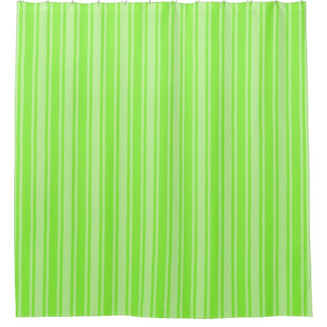 Rideaux De Douche Bandes de bonbons vert citron (Devant)