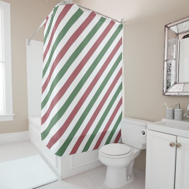 Rideaux De Douche Bandes de Noël personnalisables (En situation)