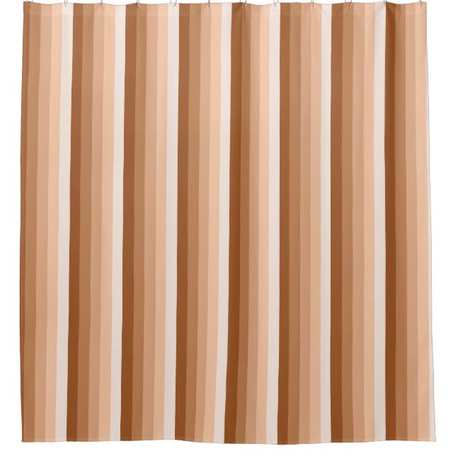Rideaux De Douche Bandes d'ombre orange brûlées (Devant)