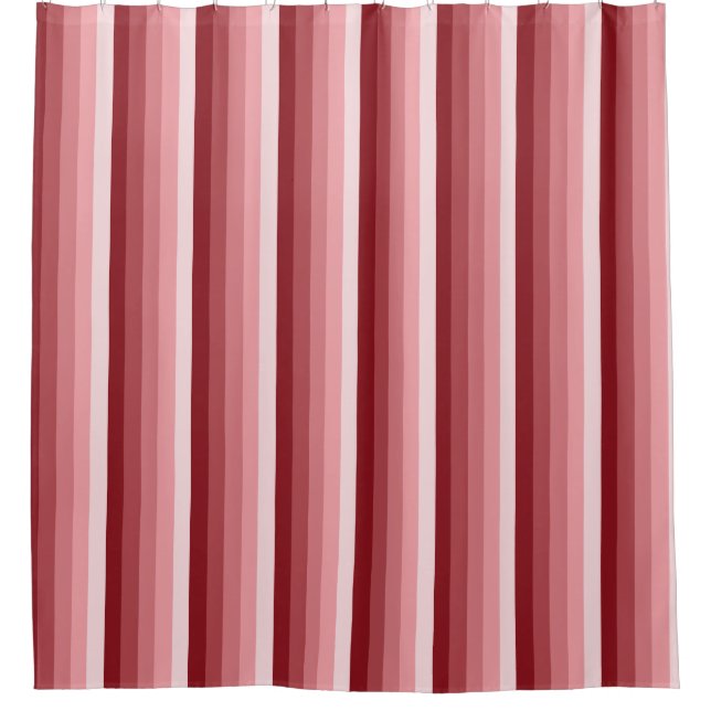 Rideaux De Douche Bandes d'ombre rouges (Devant)