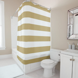 Rideaux De Douche Bandes Gold Wide