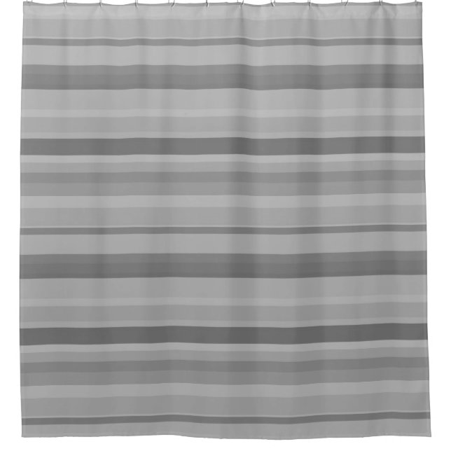 Rideaux De Douche Bandes horizontales grises (Devant)