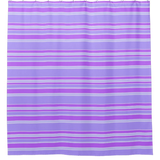 Rideaux De Douche Bandes violettes (Devant)