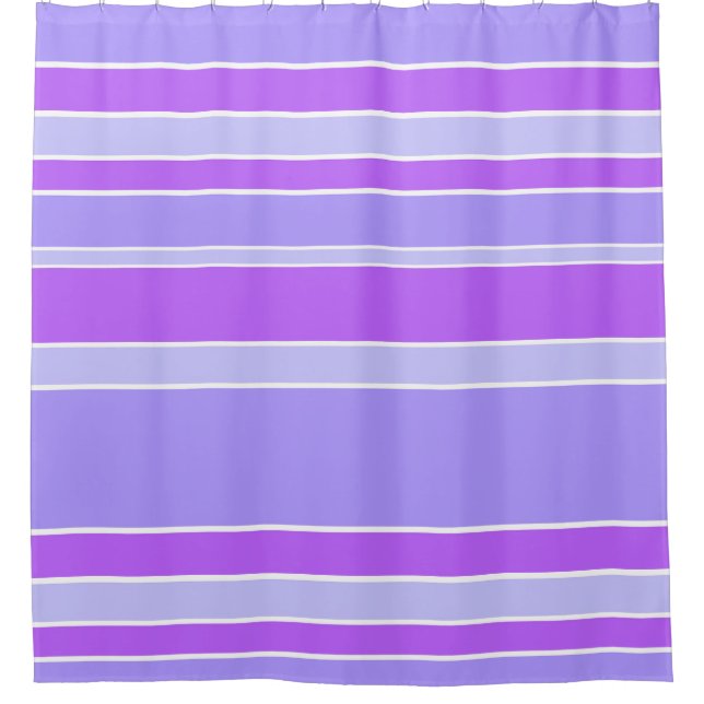 Rideaux De Douche Bandes violettes (Devant)