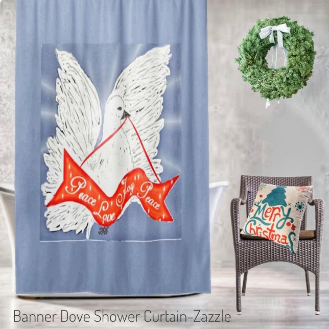 Rideaux De Douche Banner Dove (Créateur téléchargé)