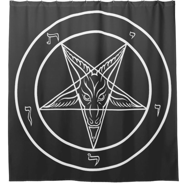 Rideaux De Douche Baphomet Sigil CoS Drapé de chambre rituelle de 6' (Devant)