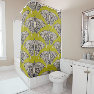 Rideaux De Douche basalte de citron papillon