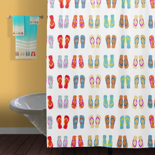 Rideaux De Douche Bascules électroniques de motif de sandales de