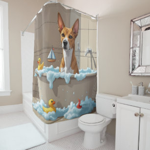 Rideaux De Douche Basenji Dégingandé Endormi Mignon Drôle