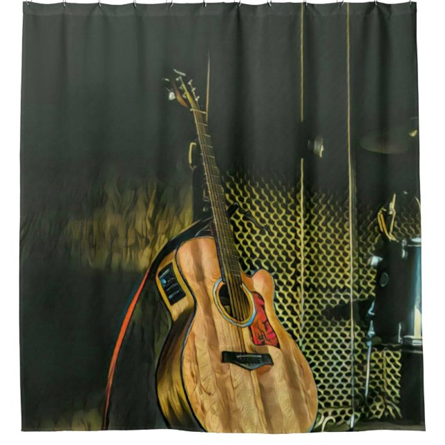 Rideaux De Douche Bass guitar player (Devant)