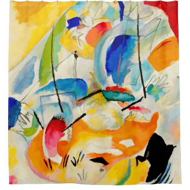 Rideaux De Douche Bataille maritime de Kandinsky 1913 (Devant)