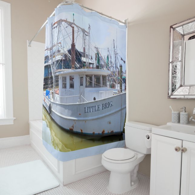 Rideaux De Douche Bateau crevettier (En situation)