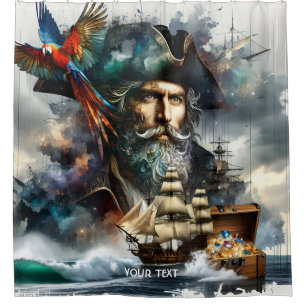 Rideaux De Douche Bateau de mer Pirate d'Imaginaire mignon