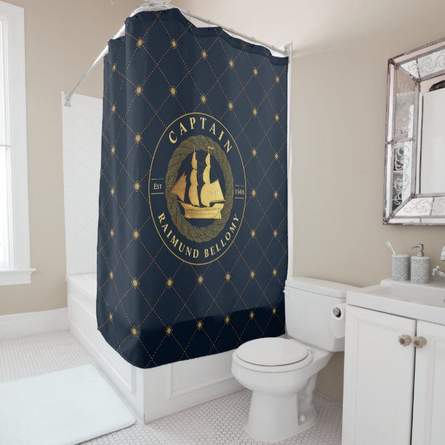 Rideaux De Douche Bateau Gold (En situation)