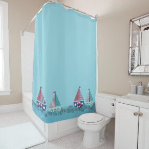 Rideaux De Douche Bateaux à voile Yacht Voile Salle de bain