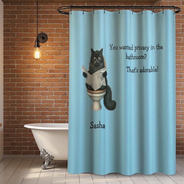 Rideaux De Douche Bathroom Privacy With Cat Shower Curtain (Créateur téléchargé)