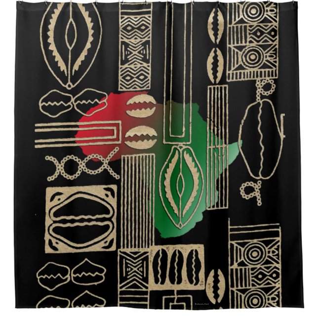 Rideaux De Douche Batik perles Motif (Devant)