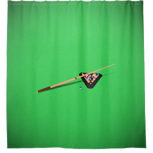 Rideaux De Douche Bâton et balles de la table de billard