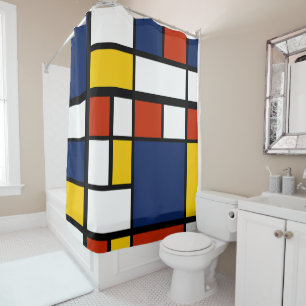 Rideaux De Douche bauhaus motif peinture géométrique abstraite mo