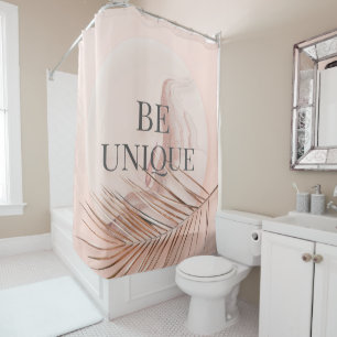 Rideaux De Douche BE Rose de luxe unique Typographie tendance or