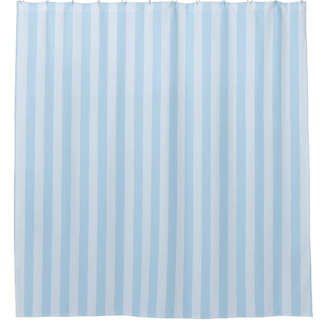 Rideaux De Douche Beach Style Light Blue Striped Shower Curtain (Devant)