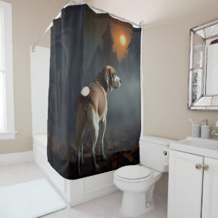 Rideaux De Douche Beagle Halloween effrayant