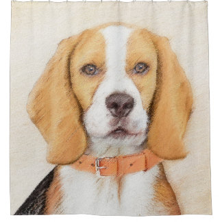 Rideaux De Douche Beagle Hound Dog Peinture Animal Art original