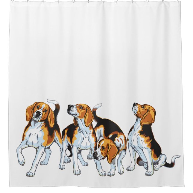 Rideaux De Douche beagle hounds (Devant)