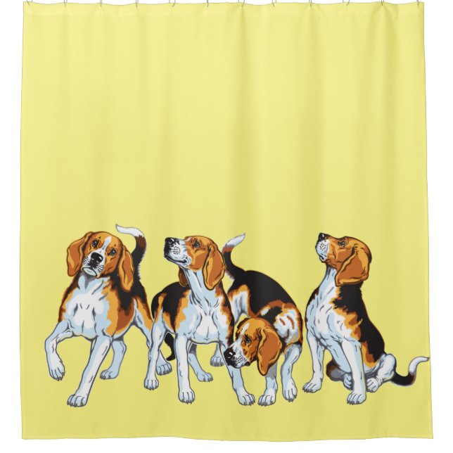 Rideaux De Douche beagle hounds (Devant)