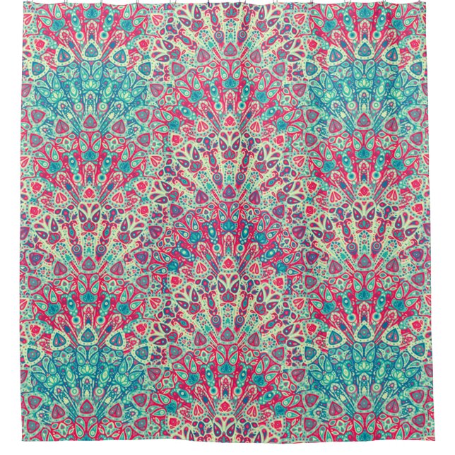 Rideaux De Douche Beau Motif ethnique (Devant)