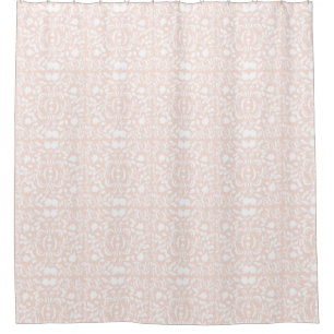 Rideaux De Douche Beau pastel victorien motif rose et blanc