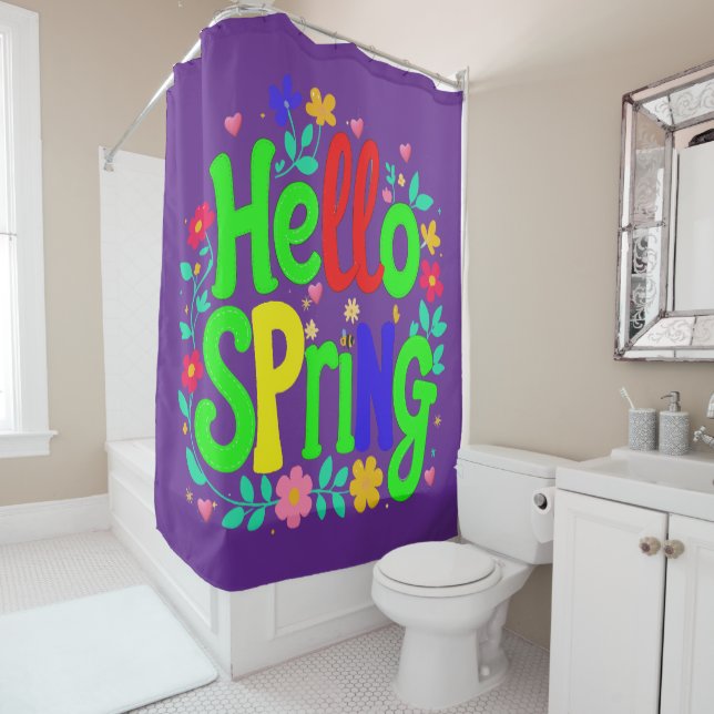 Rideaux De Douche beau printemps (En situation)