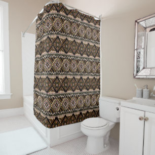 Rideaux De Douche Beau tissu Brown et de boue rouille inspiré