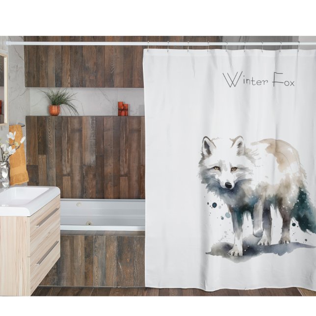 Rideaux De Douche Beauté de l'Arctique : Coutume de Fox d'hiver (Créateur téléchargé)
