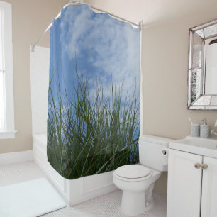 Rideaux De Douche beautiful, landscape, dunes, grass, sky, summer,