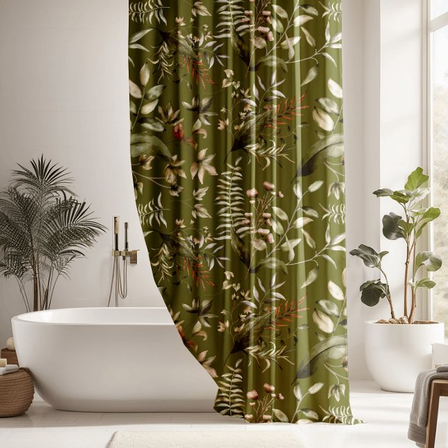 Rideaux De Douche Beaux Feuilles de fougères (Créateur téléchargé)