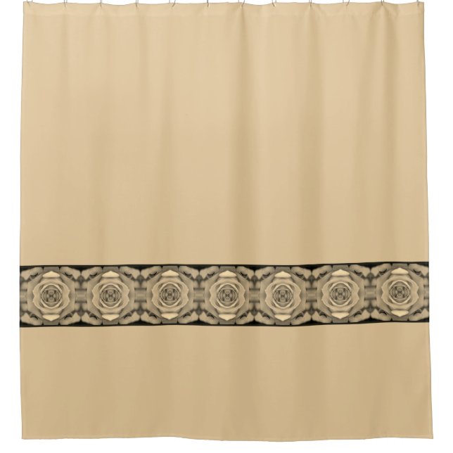 Rideaux De Douche Beige Avec Accentuation (Devant)