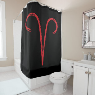 Rideaux De Douche BÉLIER Le Bélier Signe de Feu de la Brosse Rouge A