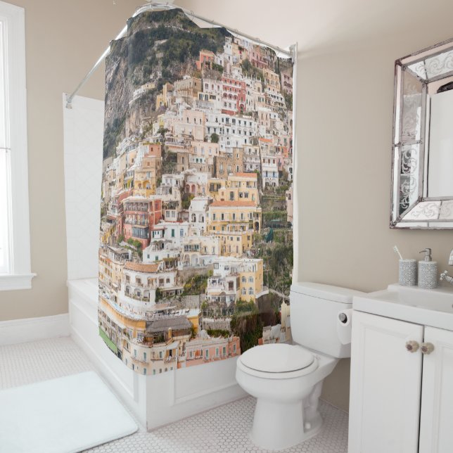 Rideaux De Douche Bella Positano #6 #travel #wall #art (En situation)