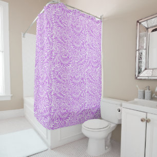 Rideaux De Douche Belle aquarelle fleurs nature violet blanc