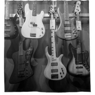 Rideaux De Douche Belle Basse Guitare