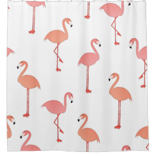 Rideaux De Douche Belle illustration d'été flamingo sans couture mot