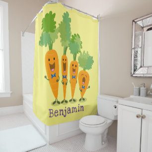 Rideaux De Douche Belle illustration du quatuor de carottes à carott