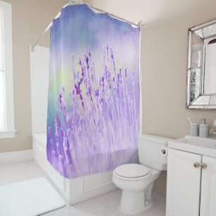 Rideaux De Douche Belle Lavande Fleur Champ ou prairie Purple