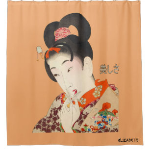 Rideaux De Douche Belle Madame Japanese Print 4 Toyohara Chikanobu