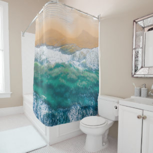 Rideaux De Douche Belle mer bleu cristal de plage