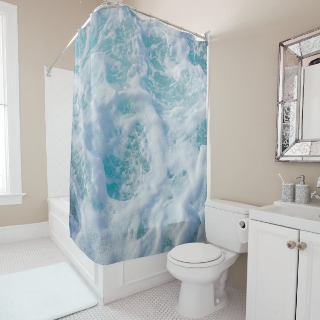 Rideaux De Douche belle mer ​ mousse ​ (En situation)