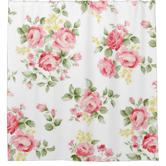 Rideaux De Douche Belle motif de fleur rose, petite bouqu fleurie
