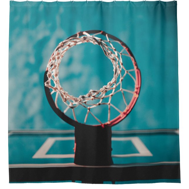 Rideaux De Douche Belle oeuvre de basket-ball (Devant)
