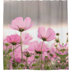 Rideaux De Douche Belle rose Cosmos Jardin Fleurs florales